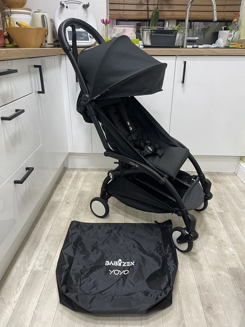 Babyzen Yoyo 2 Black + Carry Strap - Bag - Raincover Lightweight /Cabin Approved