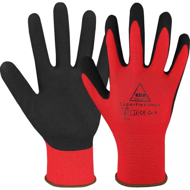 Superflex Foam Guantes de Montaje De Poliester / Látex