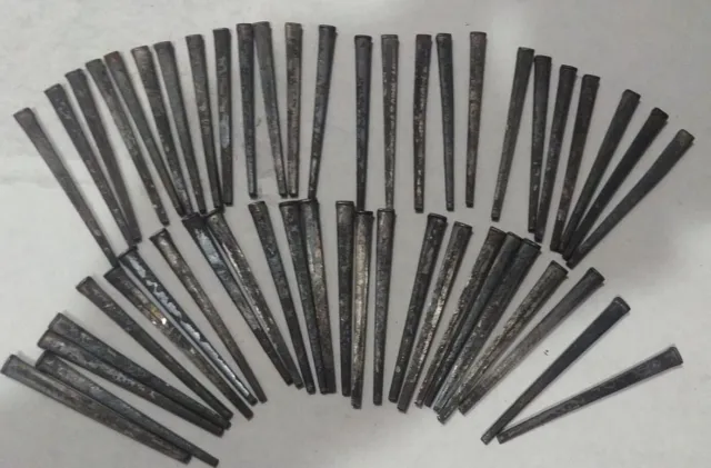 50 Vintage Antique Galvanized Square Nails, 2-1/4 In. Long