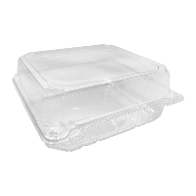 Karat FP-HC88PET-1C 8''X 8'' Pet Hinged Containers Case of 250