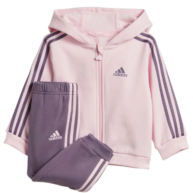 Tuta Bambine Adidas Ij8851 Essentials Rosa Cotone Felpato