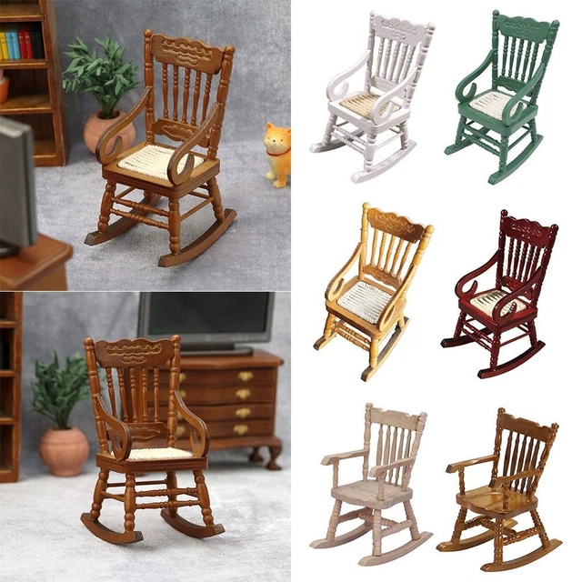 Miniature Rocking Chair Dollhouse Furniture Scene Model Doll House Accessories
