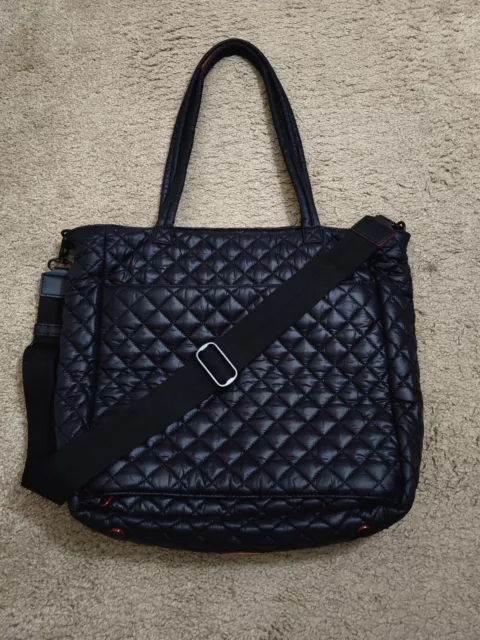 New MZ Wallace Satchel, Large,  Black,  Attachable Crossbody/ Shoulder Strap