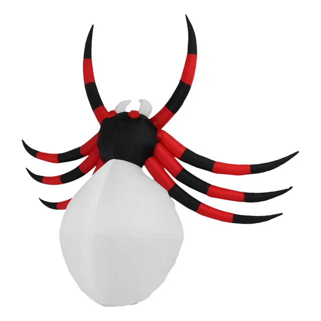 Decorazione ragno gonfiabile Halloween con decorazione Halloween leggera spina UE 7,9 piedi