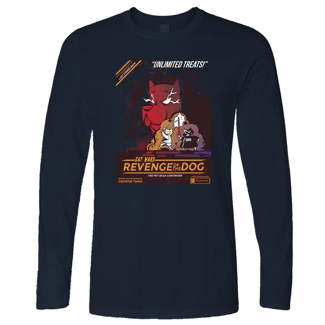 T-shirt poster film parodia di Cat Wars 2 Revenge of the Dog maniche lunghe divertente star