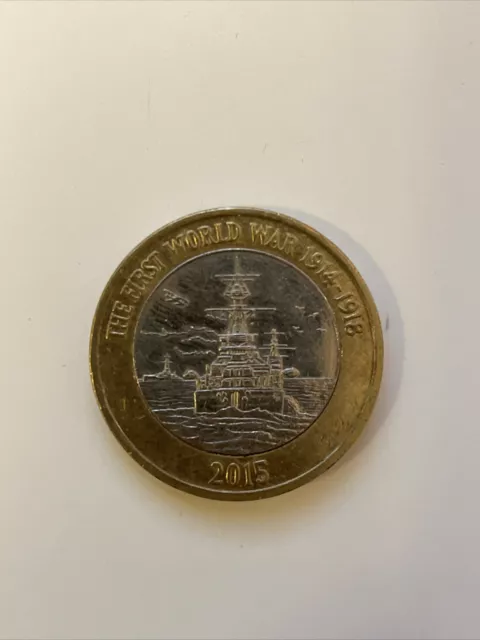 £2 Two pound Coin 2015 The First World War Royal Navy HMS Belfast