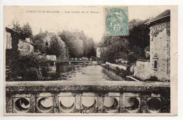 CIREY SUR BLAISE Haute Marne CPA 52 view of the banks of the Riviere la Blaise