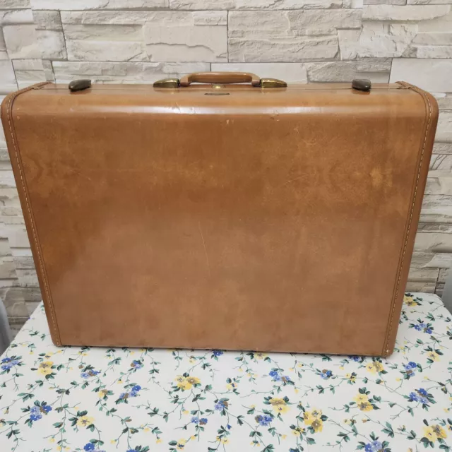 Vintage Shwayder Bros Samsonite Luggage 15x13.5x8" Train Case Suitcase - No Key