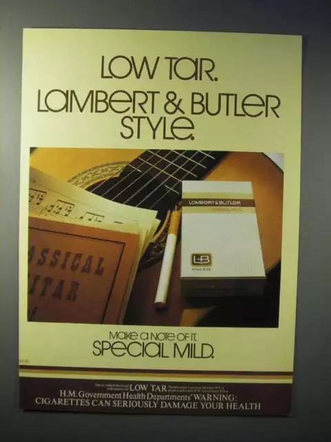 1980 Lambert & Butler Special Mild Cigarette Ad