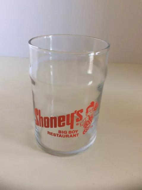 Vintage SHONEY'S "Big Boy" RESTAURANT 8 oz. JUICE / WATER GLASS