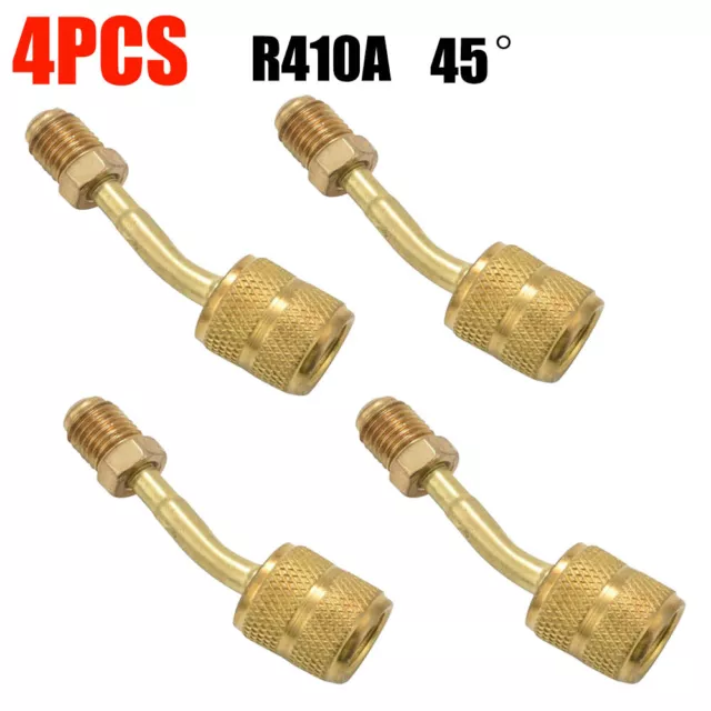 4pcs 45° R410A Adapter 5/16 Inch Female Couplers To 1/4 Inch Male Flare USA