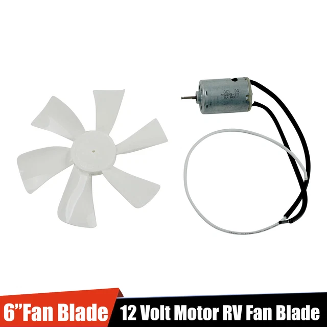6& RV VENT Motor Bath Exhaust Fan Blade 12V Home Bathroom Mobile Home