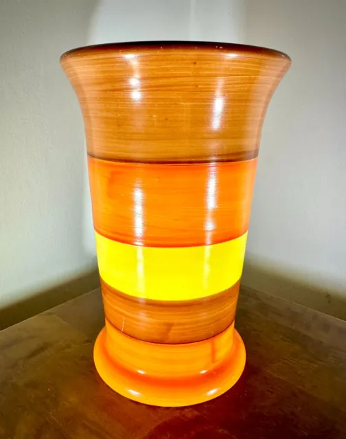 Crown Ducal Ware Vase Art Deco 1930s Vibrant Orange 16cm Stunning