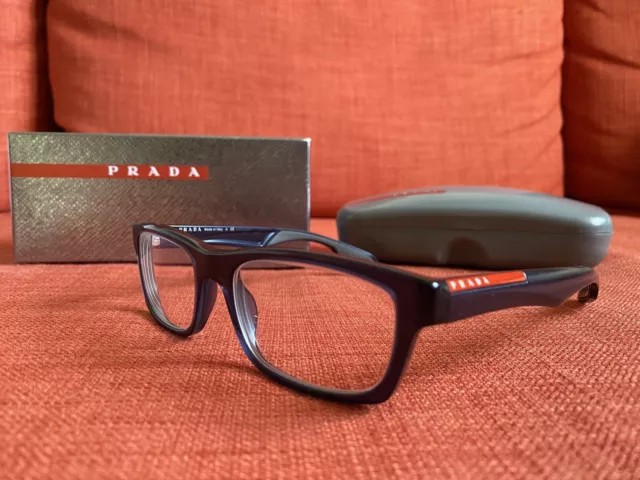 Prada Eyeglasses Frame VPS 07C SMI-101 53-18-140 Blue