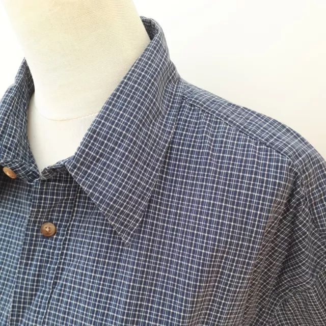 Camicia a quadri blu vintage Y2K Gap taglia XL a maniche corte extra large 3