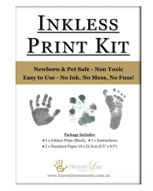 INKLESS PRINT KIT Baby Newborn Hand & Footprint Keepsake. Pet Dog Cat Paw Prints