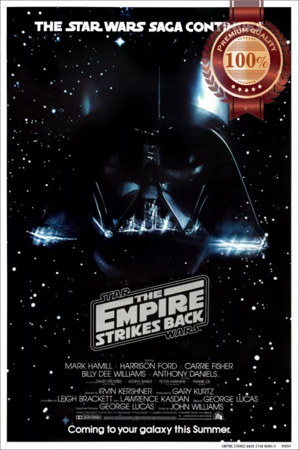 The Empire Strikes Back Darth Vader Star Wars Cinema Movie Print Premium Poster