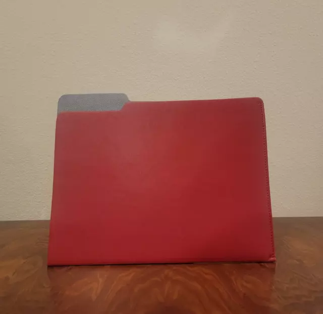 NWOT Graphic Image Red Bonded Leather File Folder 11 ¾” x 9 ½” Office Career