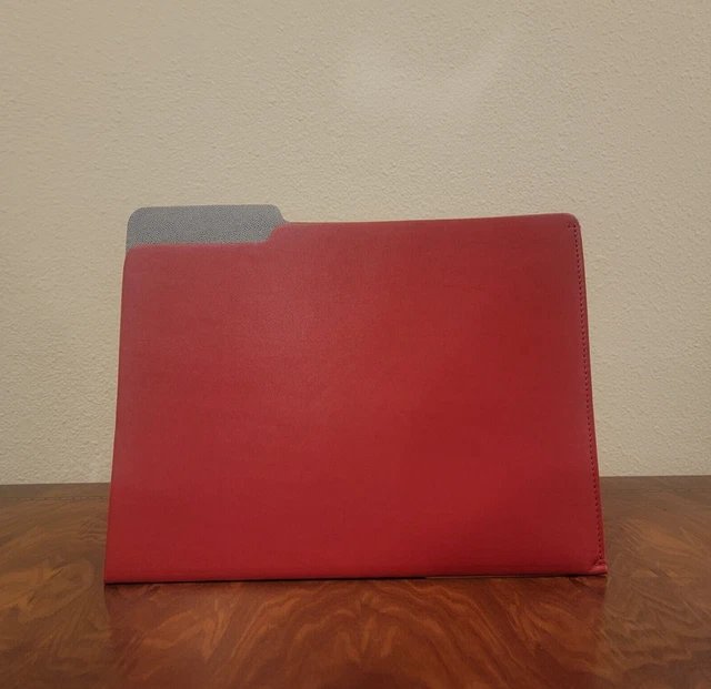 NWOT Graphic Image Red Bonded Leather File Folder 11 ¾” x 9 ½” Office Career