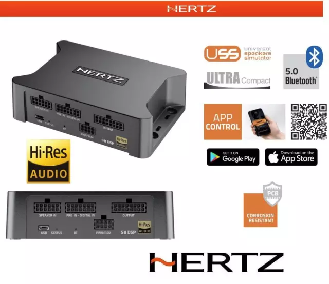 Hertz S8 DSP Digitaler Signalprozessor mit APP-STEUERUNG, 8 Kanal 32-Bit-DSP