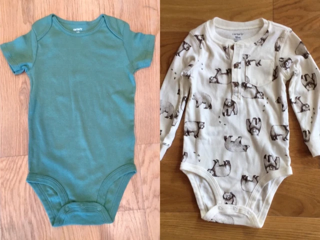 NICE! Lot of 2 NEW Baby Boy One Piece bodysuits Size 18 Months Carters