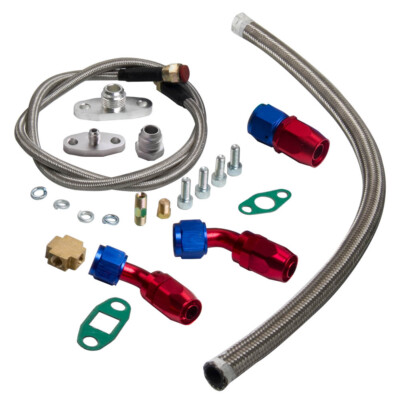 Turbo Oil Feed Lines Oil Drain Return Line for T3 T4 T04E T3T4 T70, GT28