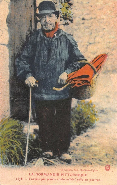 Cpa 14 La Normandie Pittoresque J'navais Pas Jamais