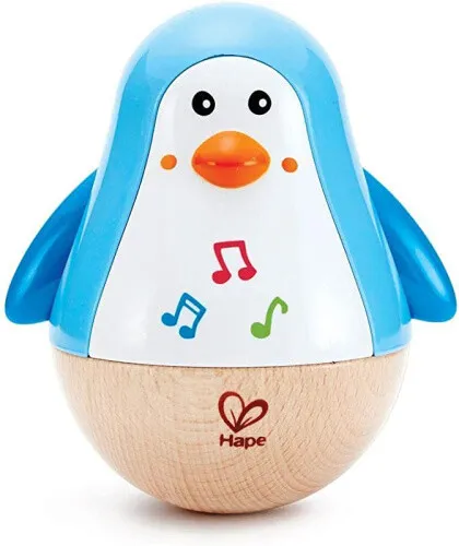 (Musical Wobbler, Blue) - Hape Penguin Musical Wobbler | Colourful Wobbling