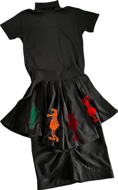 Ensemble Pull Et Jupe Assortis Noirs Marithé Et François Girbaud - Taille M - Occasion Très Bon état