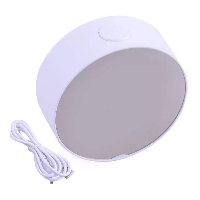 Round LED Digital Alarm Snooze Clock Display Battery Operated USB Cable 2