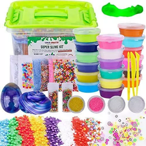 Byonebye 126 pcs diy slime making kit for girls boys - birthday