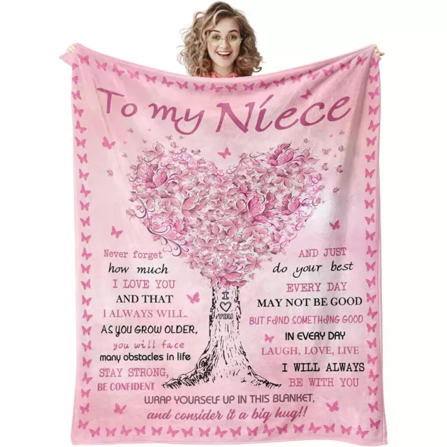 Show Love And Affection Meaningful Granddaughter Gifts Blanket Pink Warm