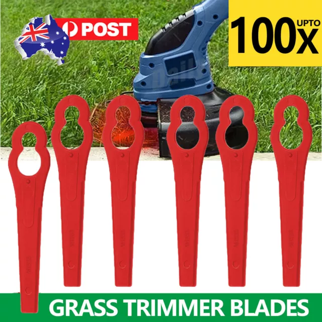 100 PCS Grass Trimmer Blades Plastic Replacement For Cordless Whipper Snipper AU