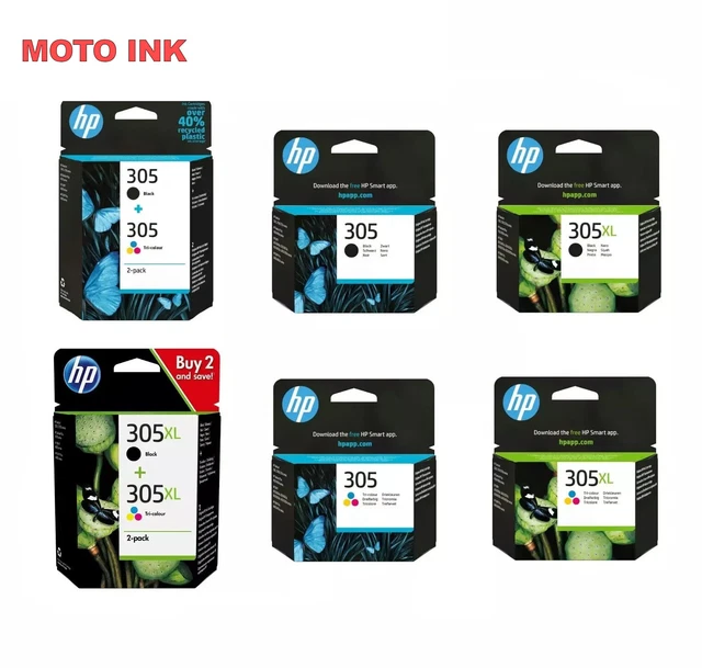 Ink Jungle 305 Black & Colour Ink Cartridge For HP DeskJet 2320 2710 2710e 2720 2720e 2721 2721e 2722 2722e 2723 2724 4110e 4120e 4122e 4130e DeskJet Plus 4110 4120 4122 4130 Printers Replaces HP 305