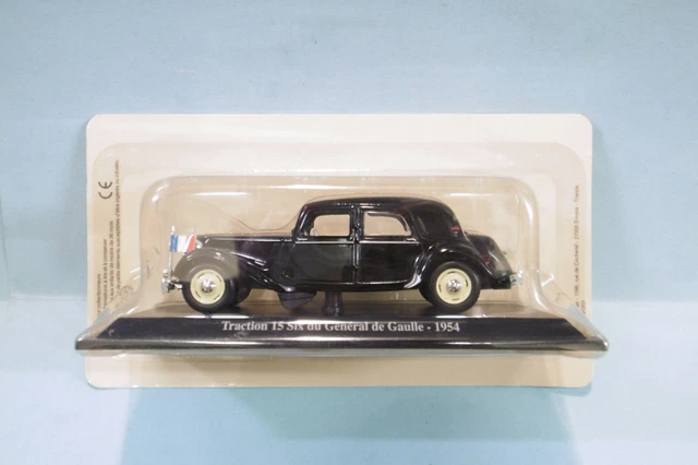 UH / Atlas - CITROEN TRACTION 15 SIX du Général de Gaulle 1954 noir Neuf 1/43