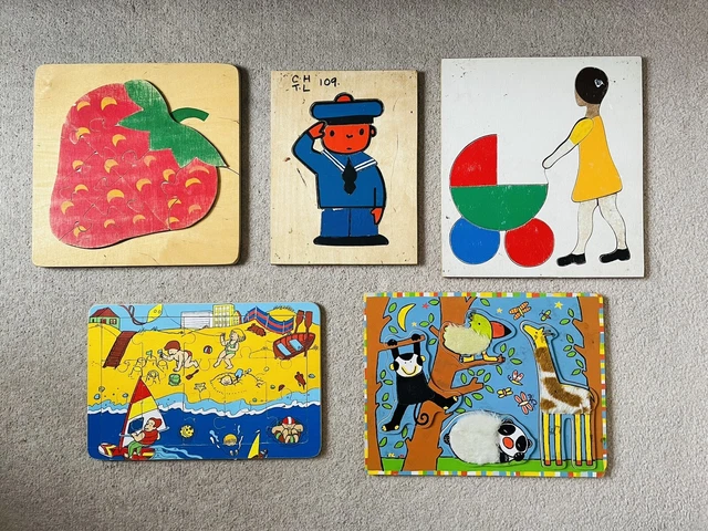 Vintage children's shop wooden puzzles