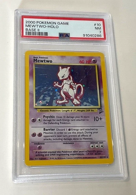 2000 POKEMON GAME Base Lot Ii Mewtwo Holo 10/130 Psa Nm 7 - Lire ...