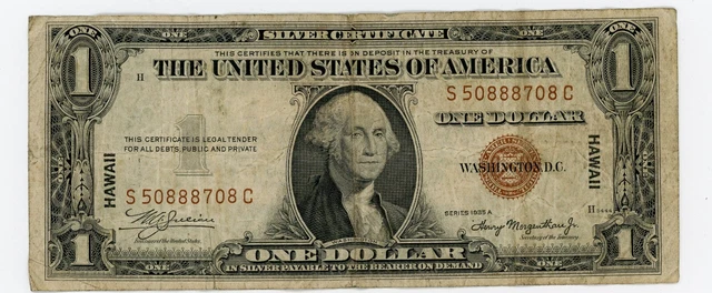 1935A Fr-2300 $1 Silver Certificate Hawaii Overprint