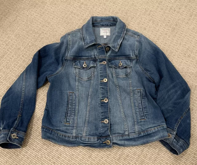 Torrid Denim Jean Jacket Plus Size 2x Stonewash Stretch Cotton Blend