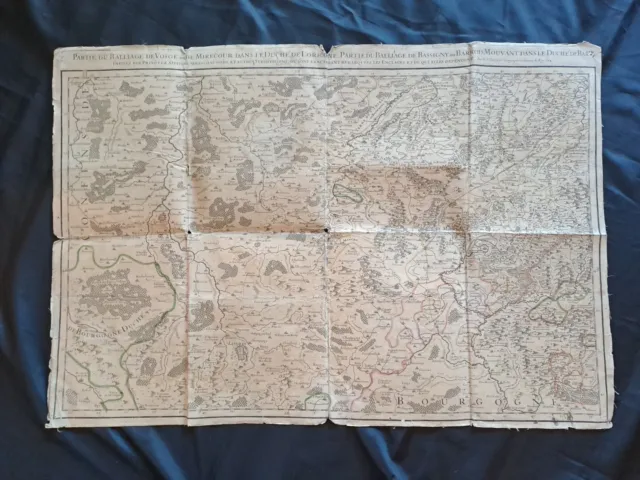 Carte JAILLOT - Duché de Lorraine ● 1704 ● Carte géographique ancienne