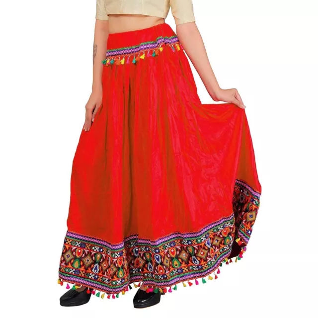 Boho Gypsy Old Kuchi Embroidery Banjara Skirt Tribal Ethnic Embroidered Skirt 07