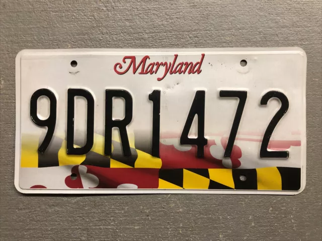 Expired Vintage Maryland License Plate State Flag 9Dr1472