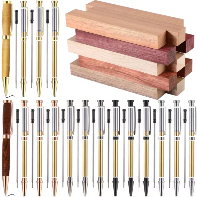 15 juegos de suministros de bolígrafos de torneado de madera que incluyen kits de bolígrafos Slimline de 7 mm con...