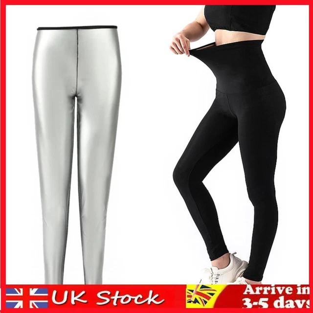 Sweat Shaper Trainer Tights: Slimming Compression Trainer Leggings For Women, Body Shaping, Waist, Thigh & Glutes Black At Women's Clothing Store