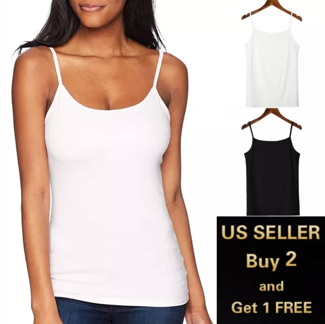 Women's Camisole Tank Tops Top Layering Casual Basic Cami Plain Fits S - L