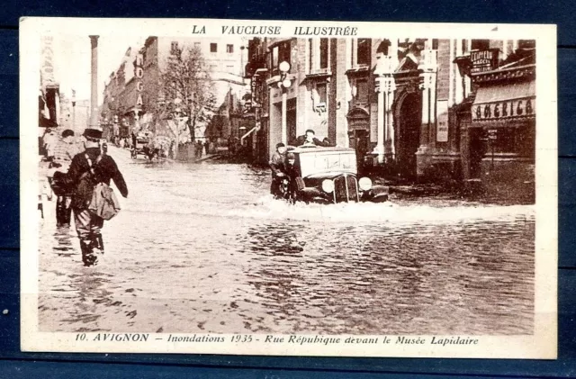 151223 Cpa   Facteur Dans Les Inondations A Avignon