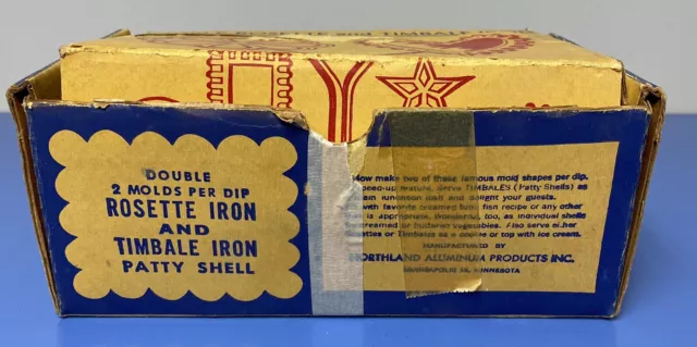 Nordic Ware Double Rosette and Timbale Iron 4 Molds-Original Box, vtg.