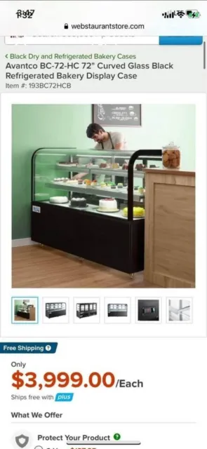 NEW 72" Bakery Refrigerator Display Case Cooler Showcase CW-570R NSF ETL