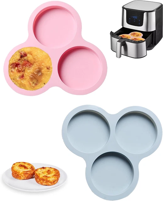 2 Pcs Air Fryer Silicone Egg Molds for Egg Bites, Muffin Top, Breakfast Sandwich