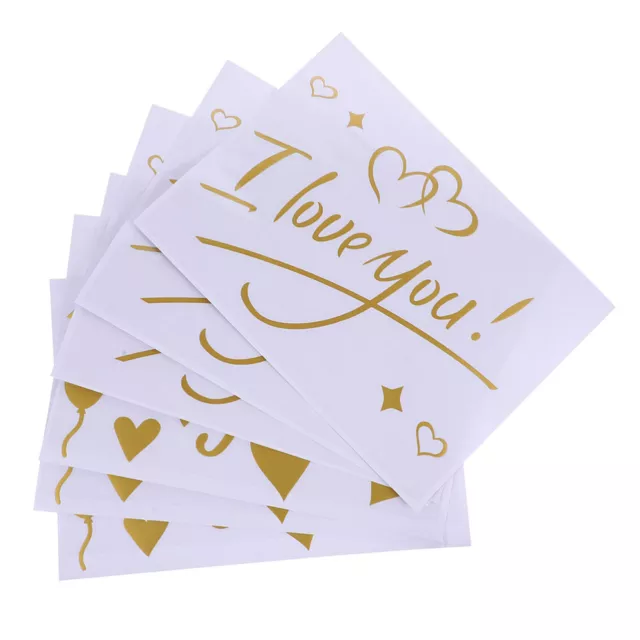 6 Pcs Stickers Muraux Autocollant Vitrine Décor De Fête Mariage Les Amoureux